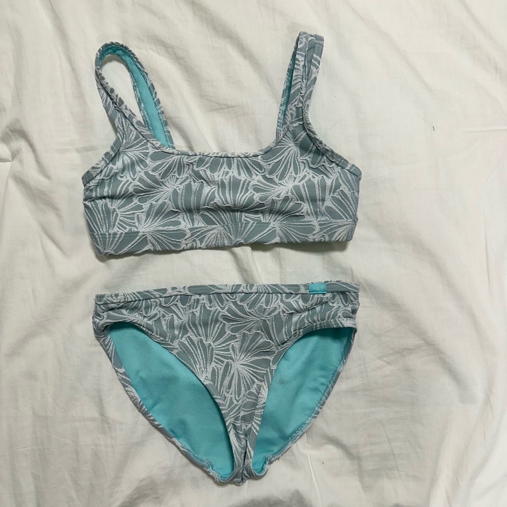 abercrombie kids Blue Floral Tank Two-Piece Swim Set